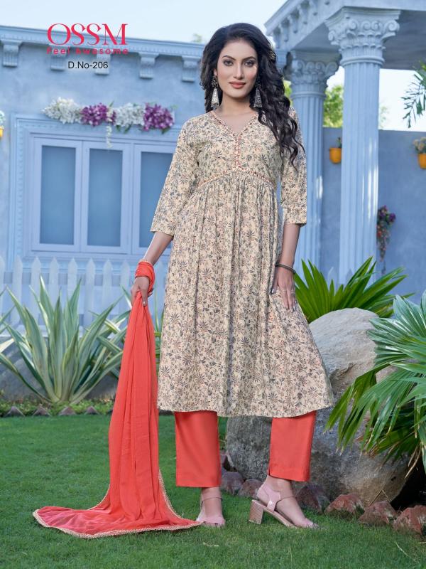 Ossm Resham Vol 2 Kurti With Bottom Dupatta Collection